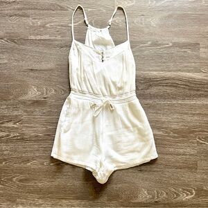Bebe Cream White Romper